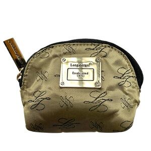 Longaberger Logo Coin Pouch Purse Metal Logo